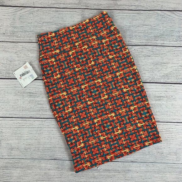 LuLaRoe Pencil Skirt sz XS Stretch Cassie Style New NWT Bright Colors - Picture 3 of 5